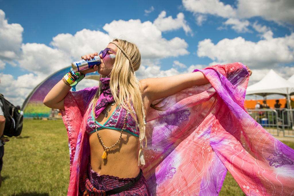 Spectator enjoys Bonnaroo Music & Arts Festival in Manchester, TN, USA on June 8, 2017