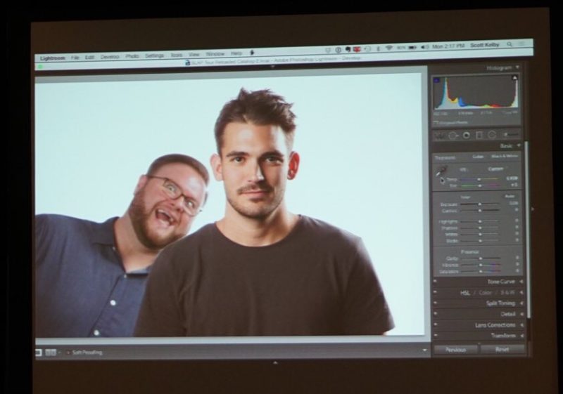 Brad Moore photo bombs a model during Scott Kelby's Shoot Like A Pro Reloaded seminar in Nashville, TN