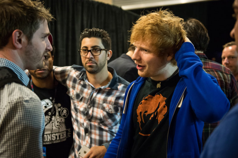 Ed Sheeran backstage at Y100's Jingle Ball in Miami, Florida