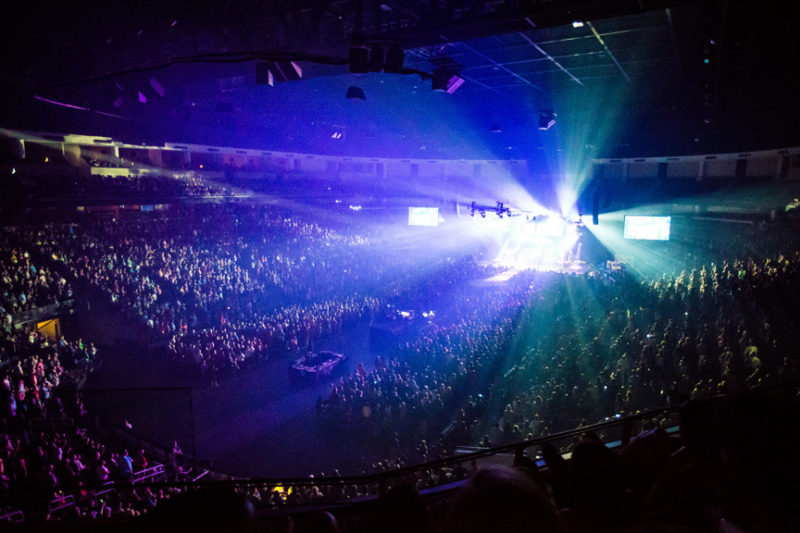 The sold out crowd at the Third Day and Friends concert at Infinite Energy Center in Atlanta, Georgia