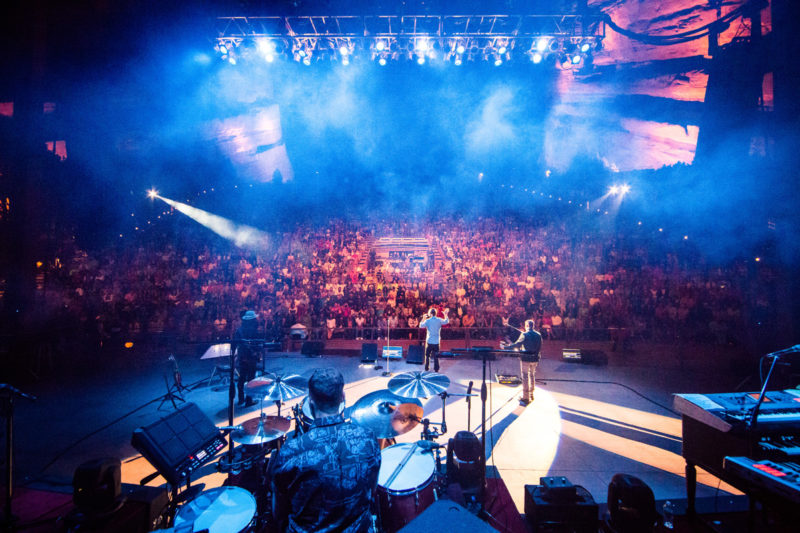 Third Day perform on June 14, 2015 at Red Rocks Amphitheater in Morrison, Colorado