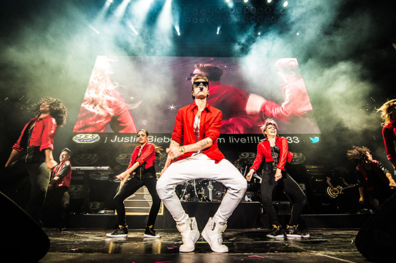 Justin Bieber performs during 93.3 FLZ's Jingle Ball in Tampa, Florida