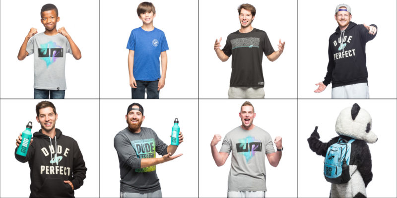 A sampling of all the photos shot for the Dude Perfect Fall 2016 product line